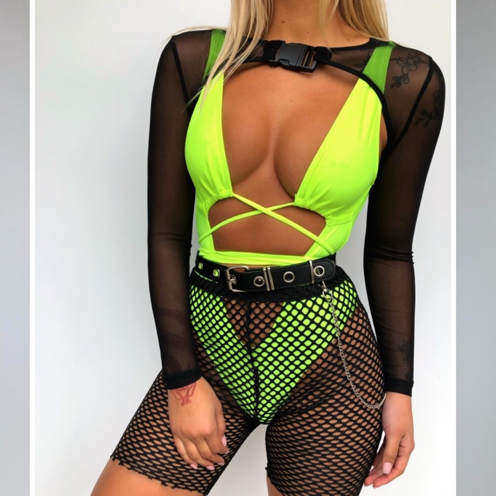 Neon Green Body Suit